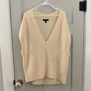 Banana Republic Cream 100% Merino Wool Sweater Vest